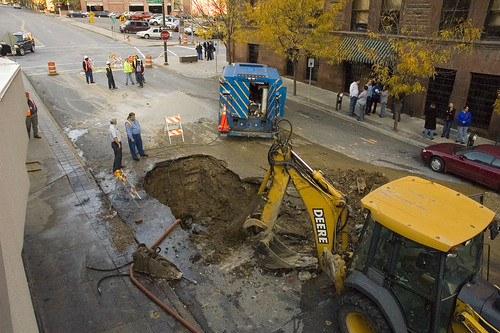 Water Main Break at Work